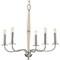 Progress Lighting Durrell Collection Five-Light Brushed Nickel Chandelier P400199-009 - alternate 1